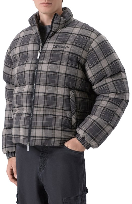 Пуховик Off-White 0MED065F25FAB001 Серый  0MED065F25FAB001 Фото 3