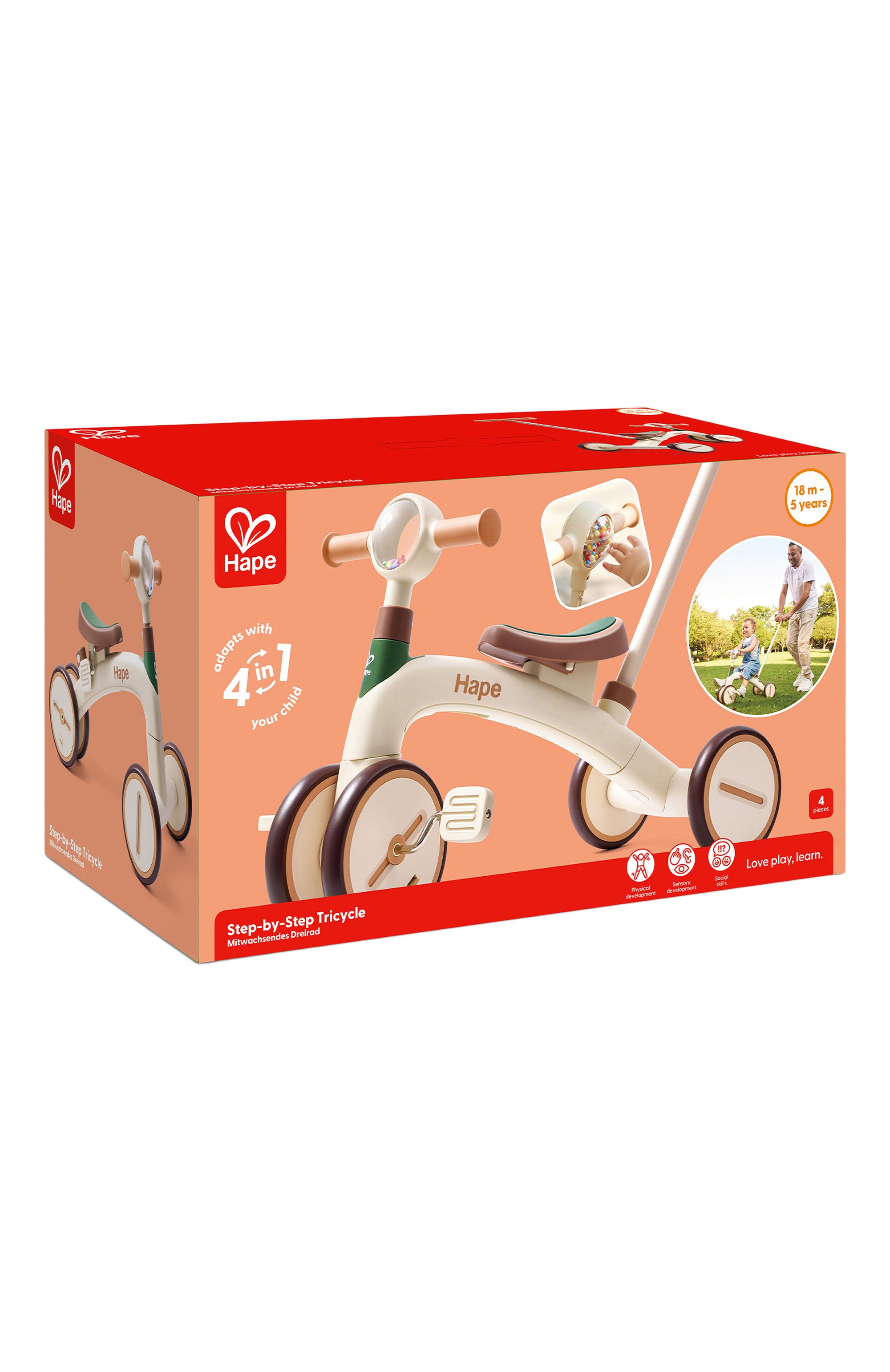 Беговел step-by-step 4в1 HAPE, арт. E1225_HP, фото 5