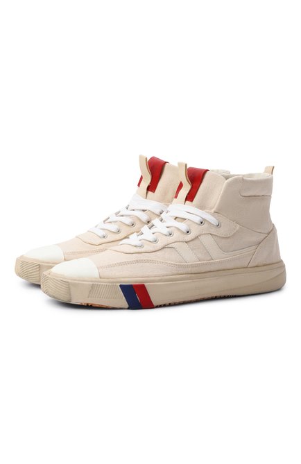 Мужские текстильные кеды PRO-KEDS 1949 кремового цвета, арт. R0YAL II 0RBIT-HIGH/ST0NE WASHED CANVAS | Фото 1 (Подошва: Массивная; Материал внутренний: Текстиль; Драгоценные камни: Проставлено; Материал внешний: Текстиль; Материал сплава: Проставлено; Кросс-КТ: Высокие; Материал утеплителя: Без утеплителя; Стили: Классический)