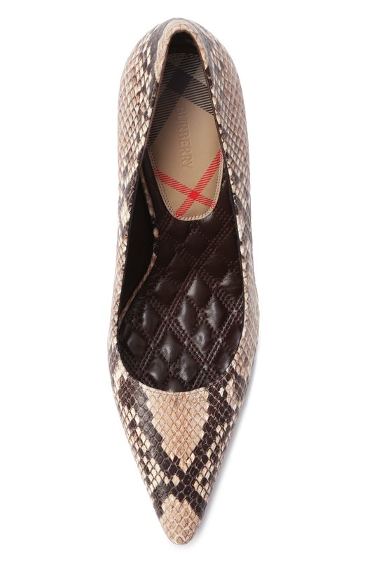 Кожаные туфли Dame 90 Burberry 8126136 Бежевый  8126136 Фото 6