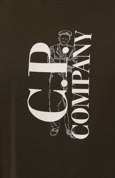 Хлопковая футб�олка C.P. COMPANY, арт. 16CMTS139A005100W, фото 5