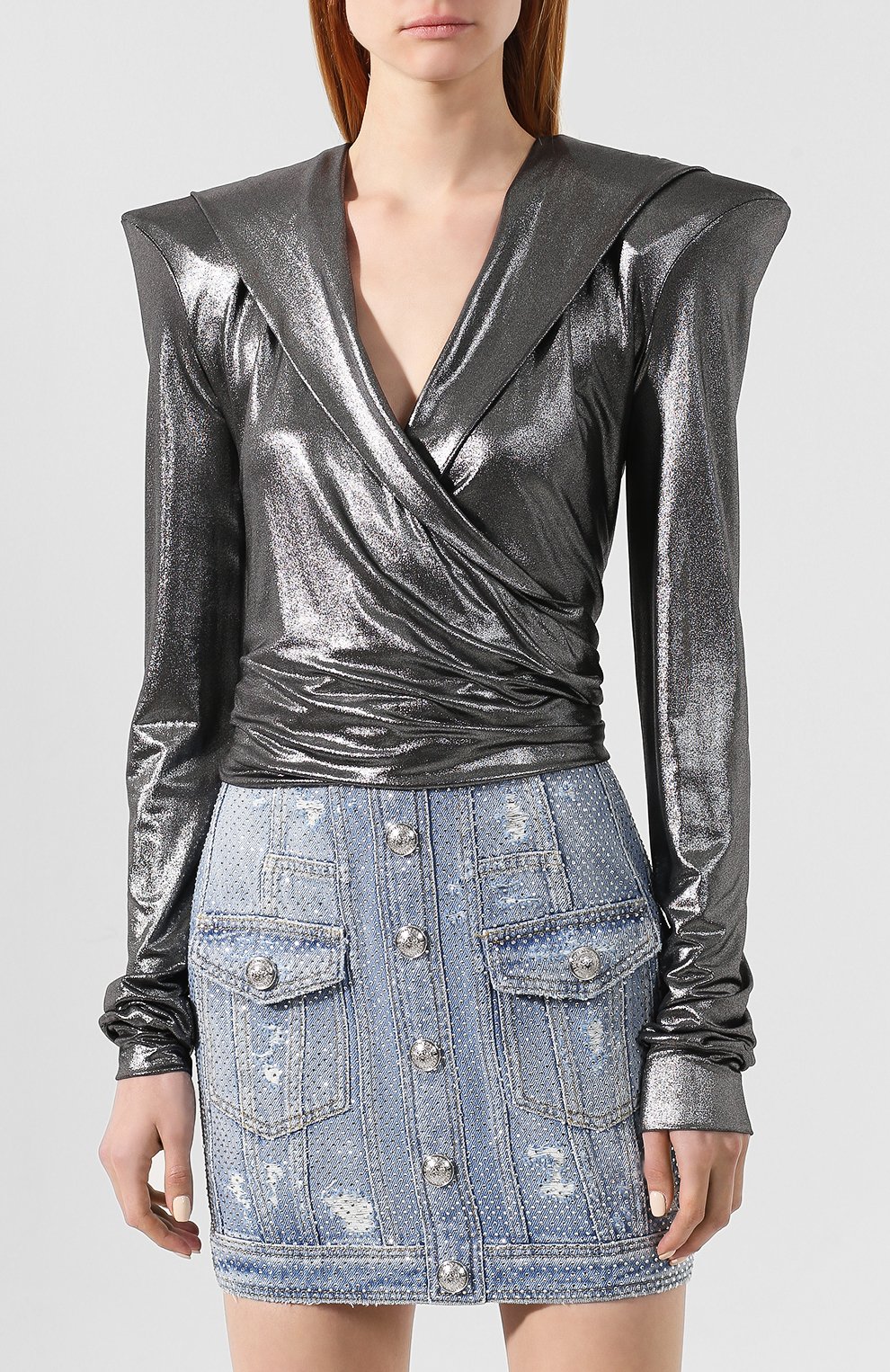 Топ из вискозы BALMAIN, арт. RF00629/M060, фото 3
