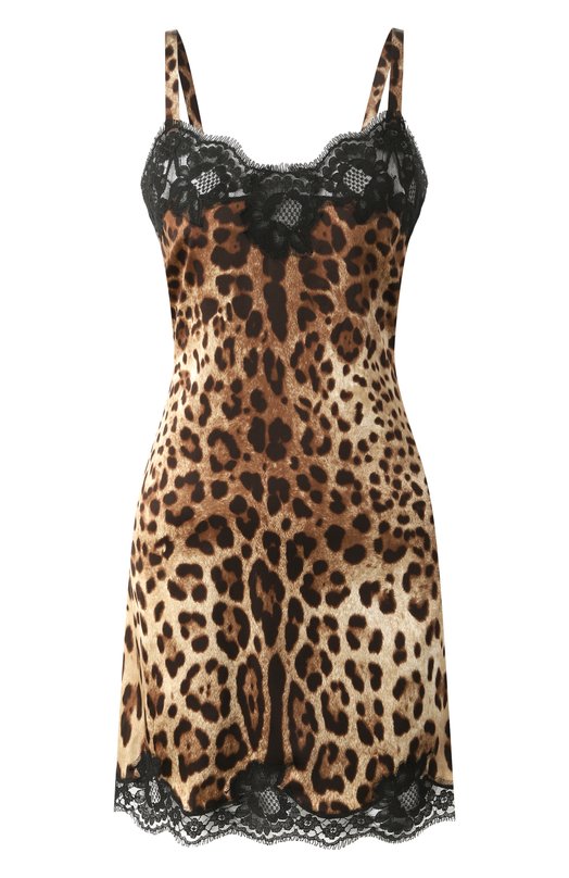 фото Платье из шелка и хлопка dolce & gabbana