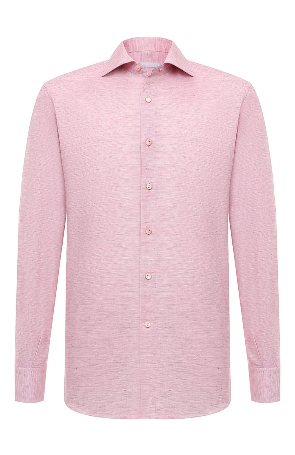 Рубашка из хлопка и льна STEFANO RICCI розового цвета по цене 98550 руб., арт. MC001427/R2755, фото 1 Рубашка из хлопка и льна STEFANO RICCI, арт. MC001427/R2755, фото 1