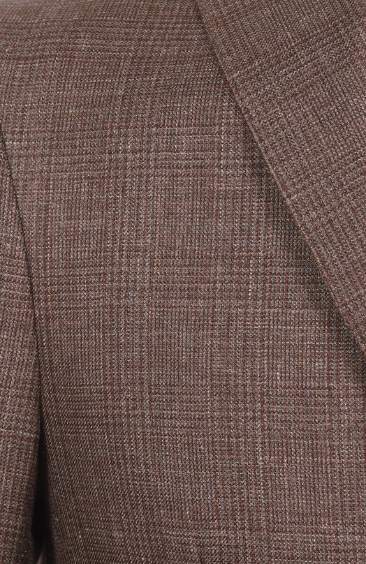 Пиджак из шерсти и шелка Corneliani 25X002-2516206 Коричневый  25X002-2516206 Фото 7