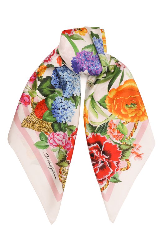 Шелковый платок Dolce & Gabbana FN090R/GDCV9 Разноцветный FN090R/GDCV9