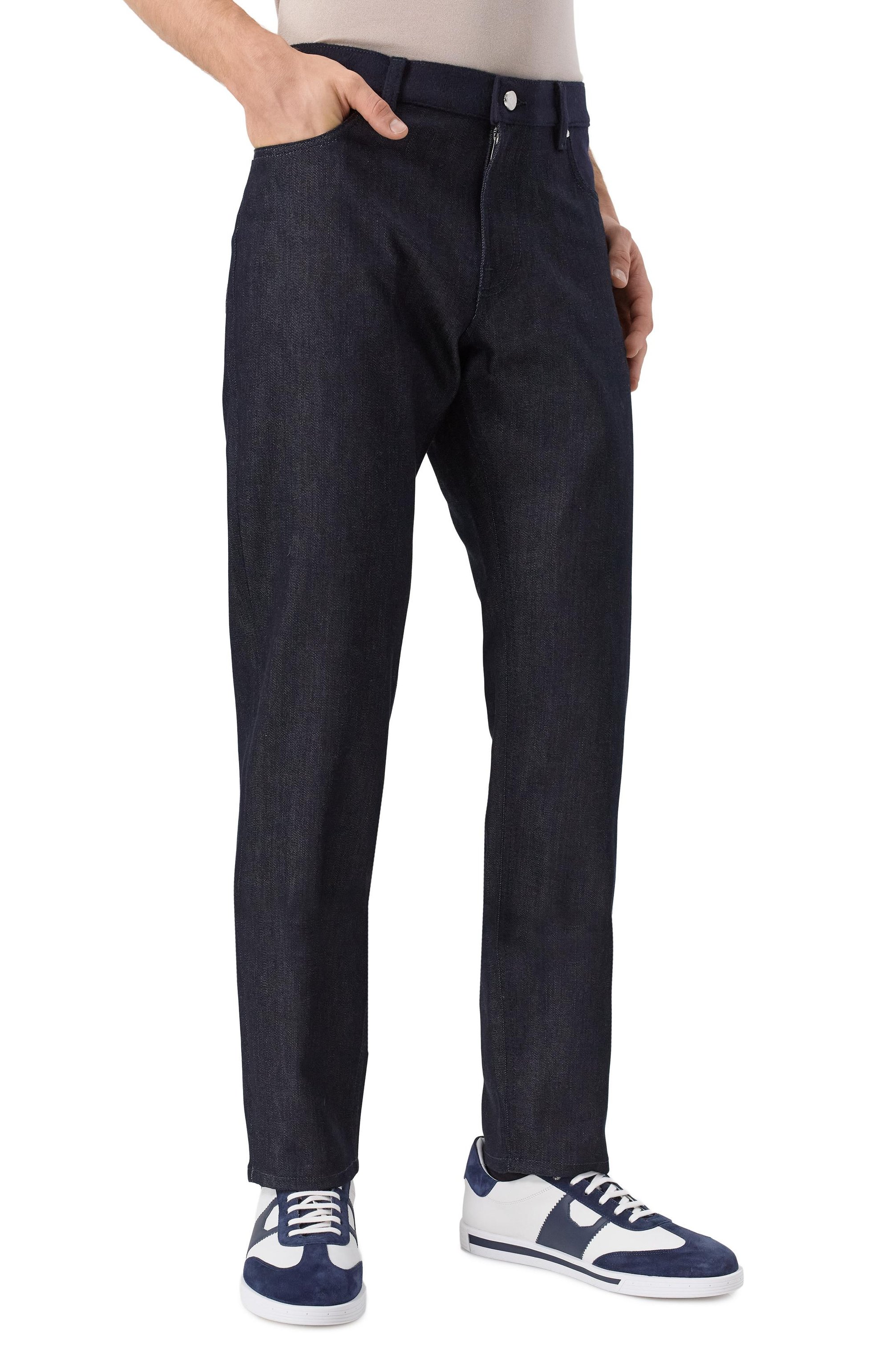 Джинсы regular fit ZILLI темно-синего цвета по цене 222500 руб., арт. JPJB11M012950009B/66, фото 3 Джинсы regular fit ZILLI, арт. JPJB11M012950009B/66, фото 3