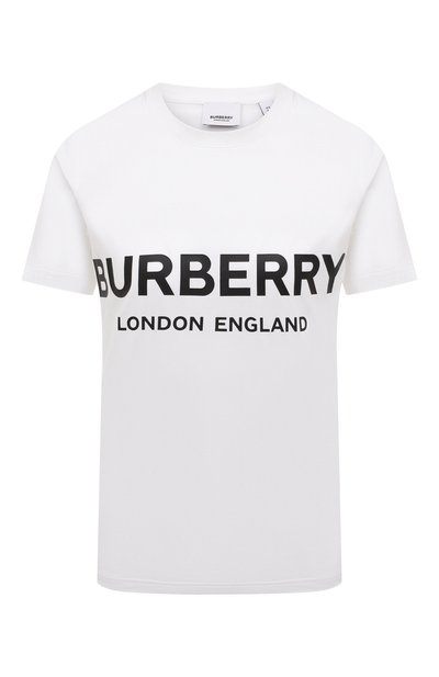 Женская хлопковая футболка BURBERRY, арт. 8008894