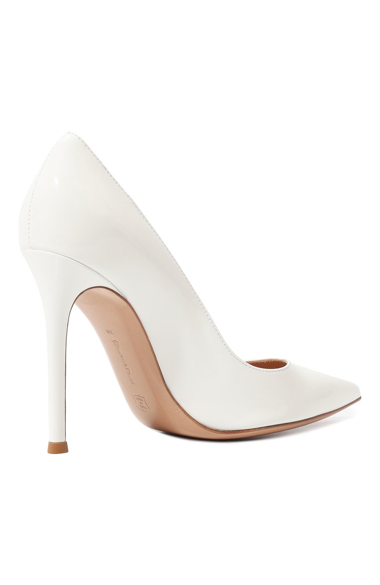 Женские кожаные туфли gianvito 105 GIANVITO ROSSI белого цвета, арт. G28470.15RIC.VERBIAN | Фото 5 (Материал внутренний: Натуральная кожа; Подошва: Плоская; Каблук высота: Высокий; Каблук тип: Шпилька; Материал внешний: Натуральная кожа)