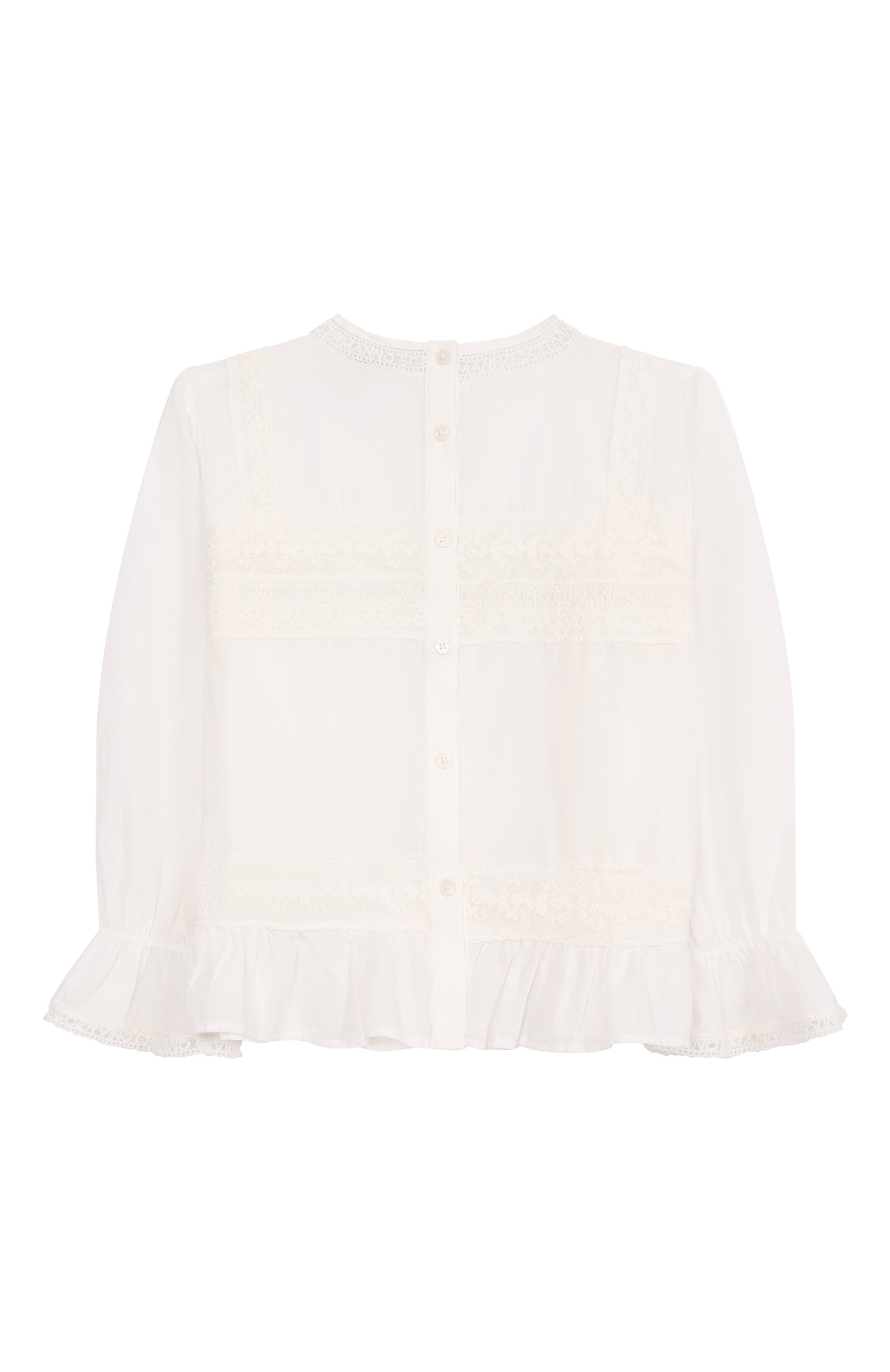 Хлопковая блузка ERMANNO SCERVINO молочного цвета по цене 14800 руб., арт. SFCA032C/CF019, фото 2 Хлопковая блузка ERMANNO SCERVINO, арт. SFCA032C/CF019, фото 2
