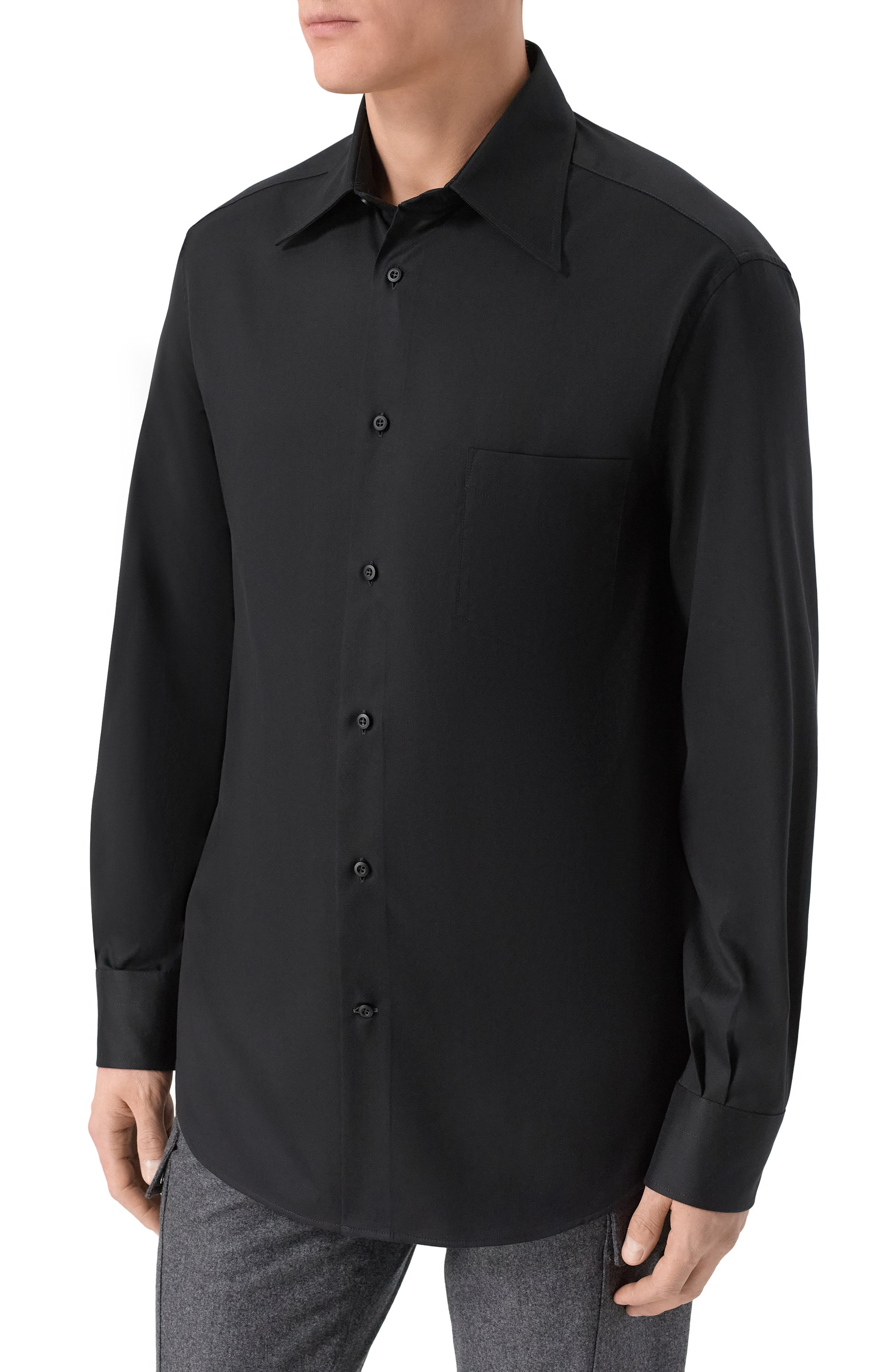 Хлопковая сорочка BRUNELLO CUCINELLI, арт. MW6040621, фото 3