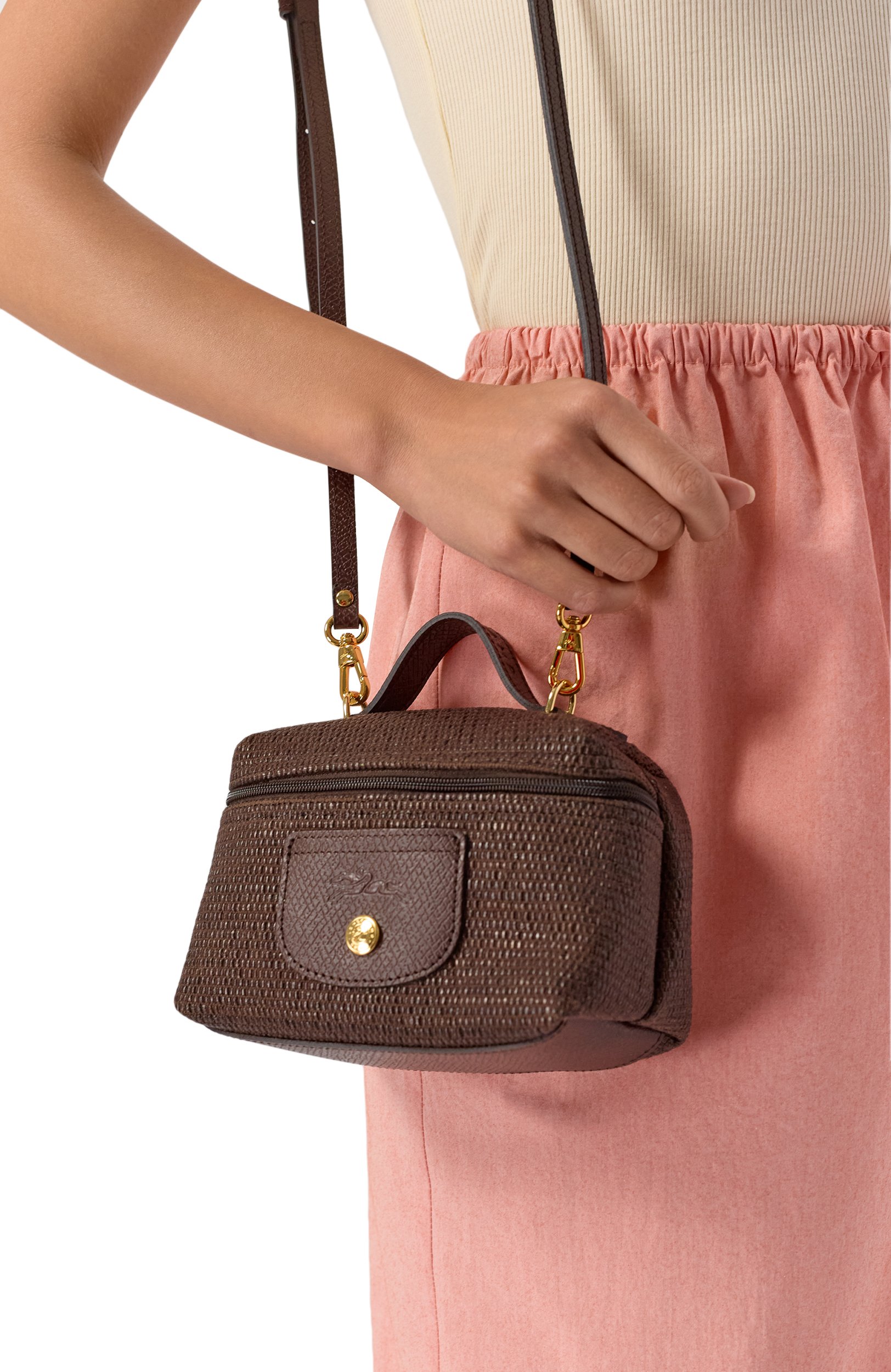 Сумка le panier pliage xs LONGCHAMP темно-коричневого цвета по цене 39950 руб., арт. 10187HGK/HGK, фото 2 Сумка le panier pliage xs LONGCHAMP, арт. 10187HGK/HGK, фото 2