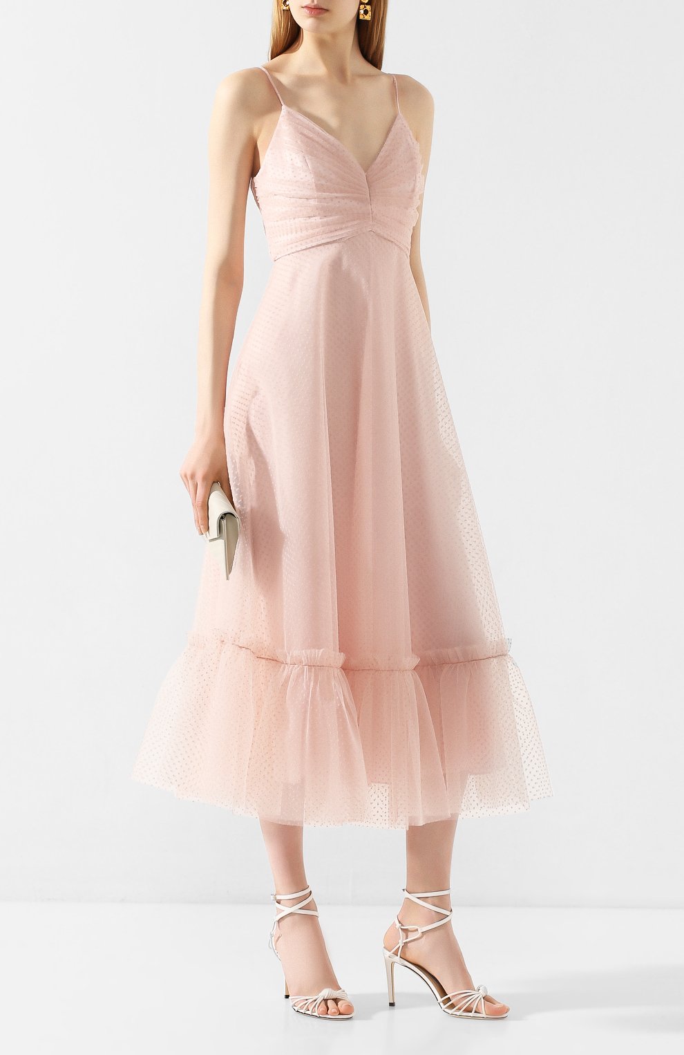 Платье-миди ZIMMERMANN розового цвета по цене 118500 руб., арт. 8242DWAV, фото 2 Платье-миди ZIMMERMANN, арт. 8242DWAV, фото 2