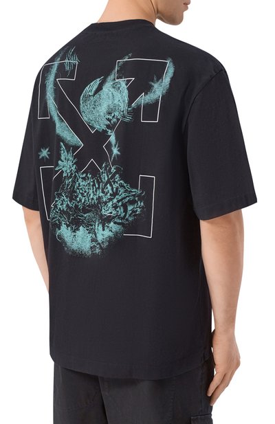Хлопковая футболка OFF-WHITE, арт. 0MAA120S26JER00E, фото 4