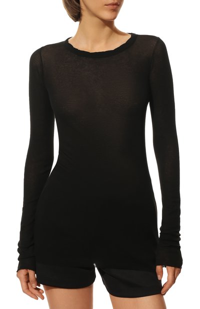 Хлопковый лонгслив RICK OWENS, арт. RP01B4202/MR, фото 3