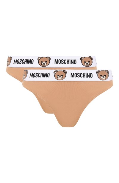 Женские комплект из двух хлопковых трусов-слипов MOSCHINO, арт. A1301/4402_001