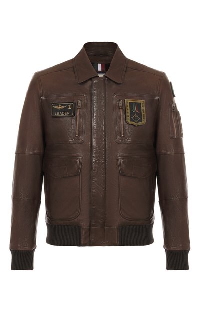 Мужской кожаный бомбер AERONAUTICA MILITARE, арт. PN0846U100839