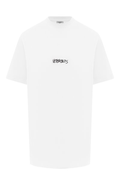 Женская хлопковая футболка VETEMENTS, арт. UAH21TR619 1600/W
