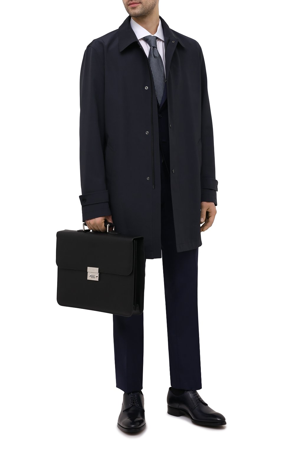 Кожаный портфель CORNELIANI черного цвета по цене 143000 руб., арт. 00TD15-0021812/00, фото 2 Кожаный портфель CORNELIANI, арт. 00TD15-0021812/00, фото 2