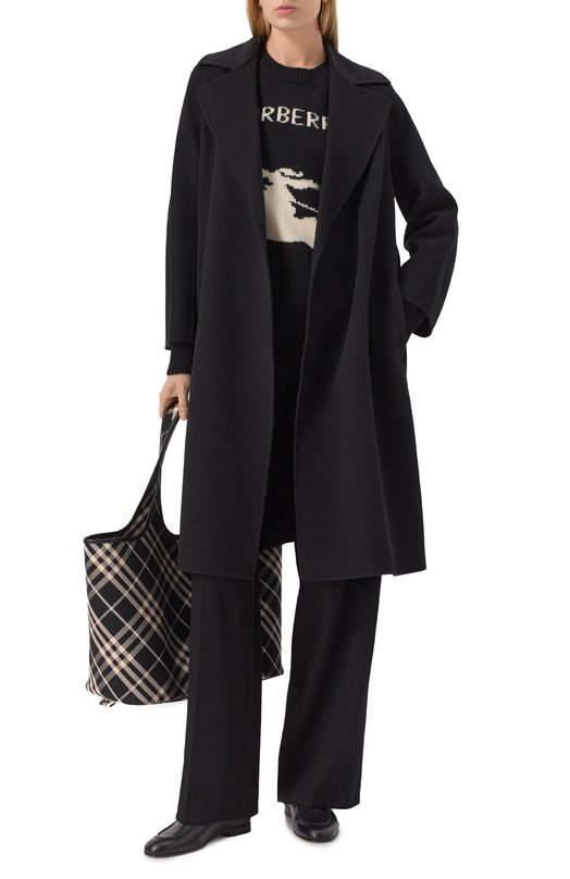 Пальто из шерсти и кашемира Max Mara Studio CLES Чёрный  CLES Фото 2