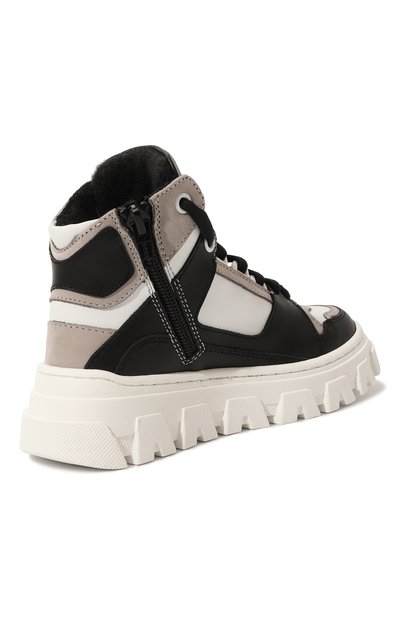 Высокие кеды из кожи DSQUARED2, арт. 75775/20-27, фото 3