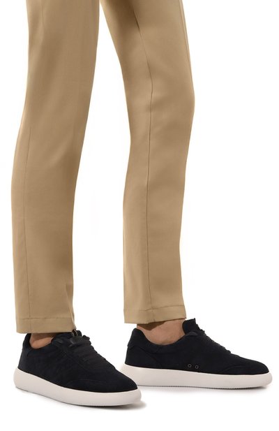 Замшевые кеды olympia BRIONI темно-синего цвета по цене 87600 руб., арт. QHLW0L/09708, фото 3 Замшевые кеды olympia BRIONI, арт. QHLW0L/09708, фото 3