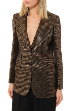 Жакет из хлопка и шелка GUCCI, арт. 652629 ZAF2R, фото 3