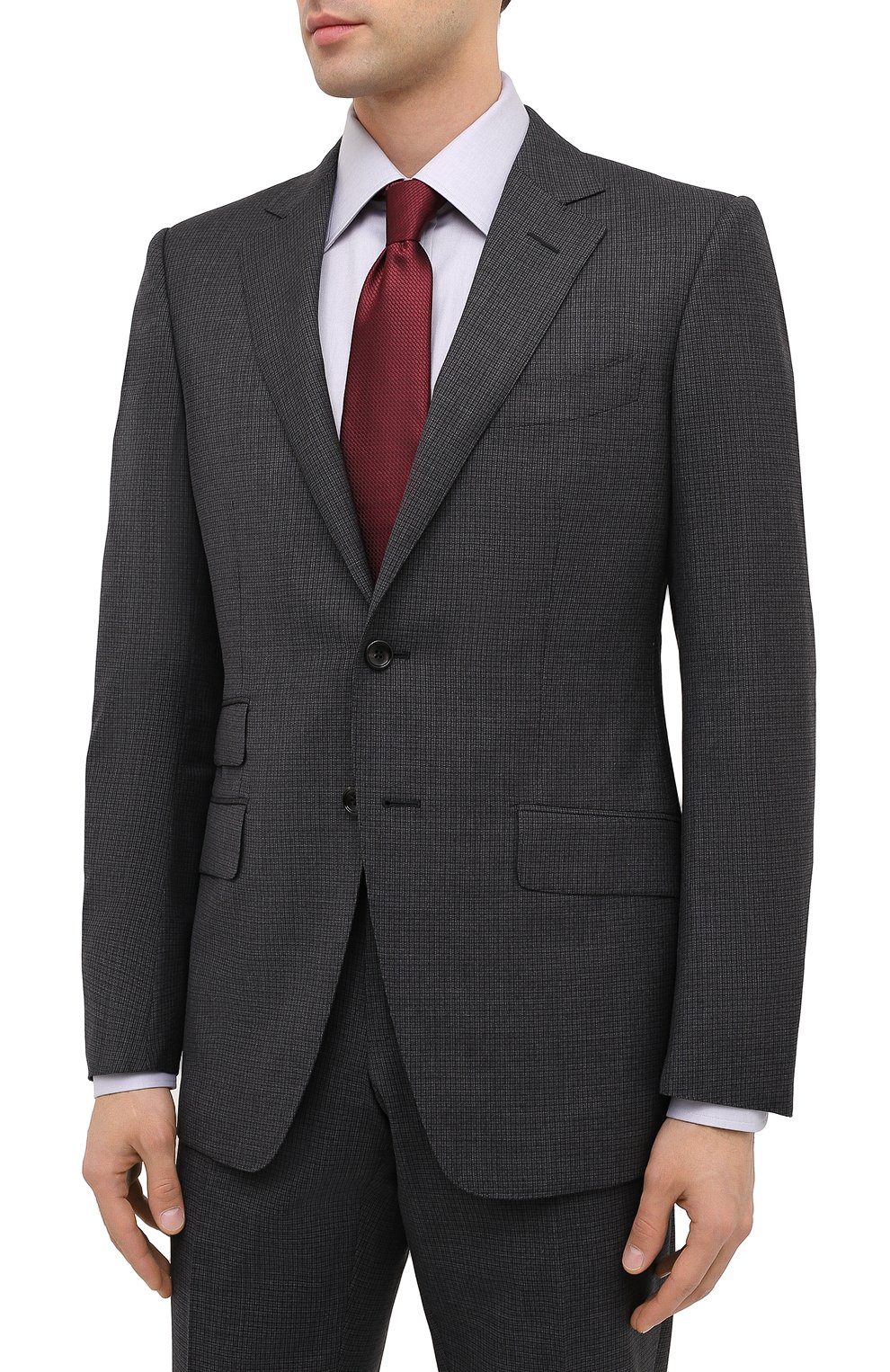 Шерстяной костюм TOM FORD темно-серого цвета по цене 399500 руб., арт. 811R36/21YA4C, фото 2 Шерстяной костюм TOM FORD, арт. 811R36/21YA4C, фото 2