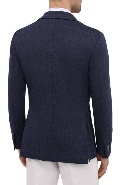 Хлопковый пиджак CANALI темно-синего цвета по цене 99900 руб., арт. J0147/JJ01970, фото 4 Хлопковый пиджак CANALI, арт. J0147/JJ01970, фото 4