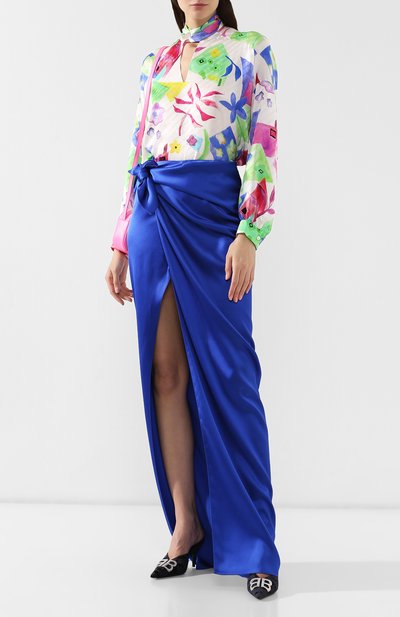 Юбка-макси BALENCIAGA синего цвета по цене 156500 руб., арт. 571097/TA021, фото 2 Юбка-макси BALENCIAGA, арт. 571097/TA021, фото 2