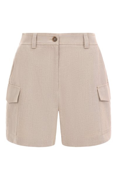 Женские шорты из хлопка и льна LORENA ANTONIAZZI, арт. E2536PA57A/9715