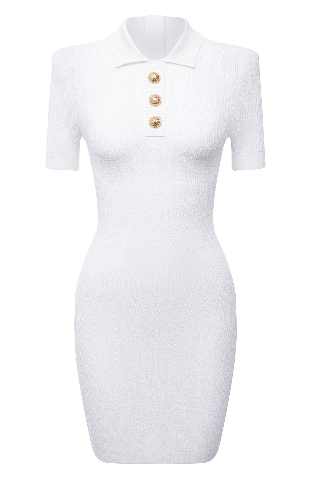 Платье из вискозы BALMAIN белого цвета по цене 178500 руб., арт. WF1R7020/K211, фото 1 Платье из вискозы BALMAIN, арт. WF1R7020/K211, фото 1