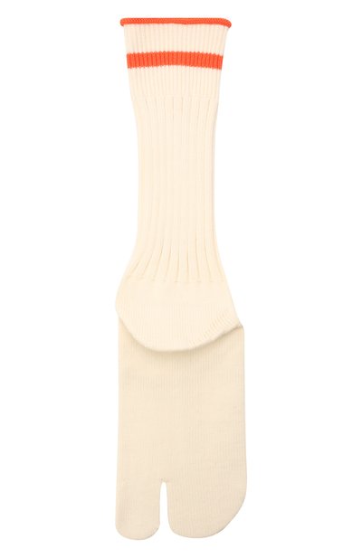 Хлопковые носки MAISON MARGIELA светло-бежевого цвета по цене 19950 руб., арт. S51TL0044/S17710, фото 3 Хлопковые носки MAISON MARGIELA, арт. S51TL0044/S17710, фото 3