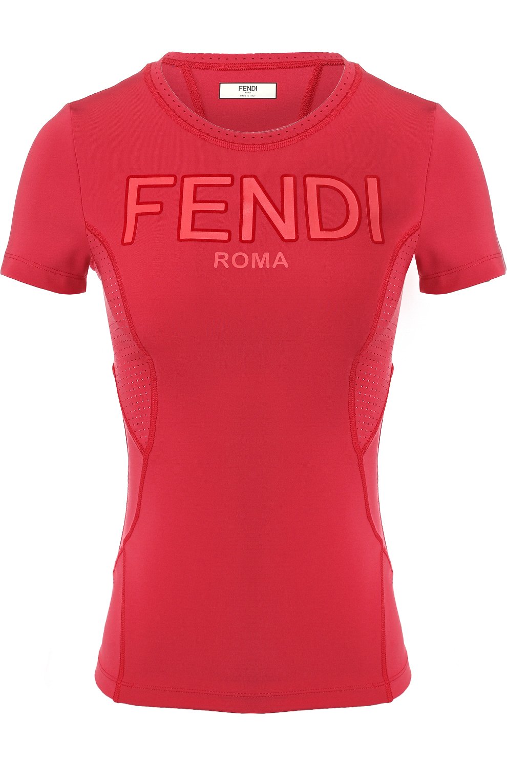 Топ с логотипом бренда с перфорированием FENDI, арт. FAF044 A49L, фото 1