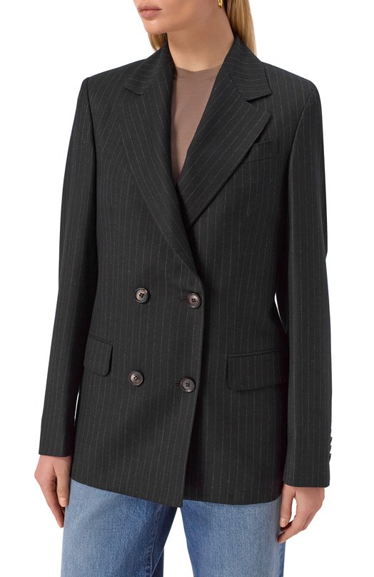 Шерстяной жакет Kiton D60510K0564G01 Чёрный  D60510K0564G01 Фото 3
