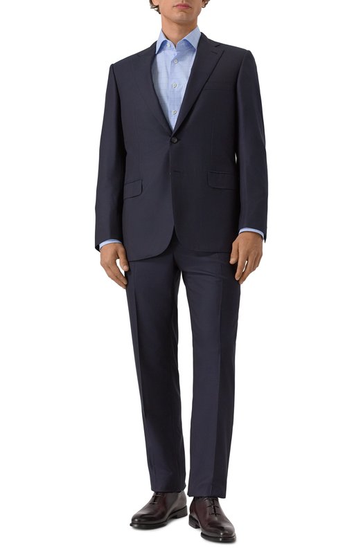 Шерстяной костюм Brioni RA000L/P5AMJ/BRUNIC0 Синий  RA000L/P5AMJ/BRUNIC0 Фото 2