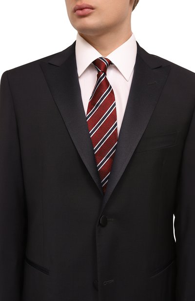 Шелковый галстук ZEGNA красного цвета по цене 27000 руб., арт. Z5D87TA5/1P8614, фото 2 Шелковый галстук ZEGNA, арт. Z5D87TA5/1P8614, фото 2