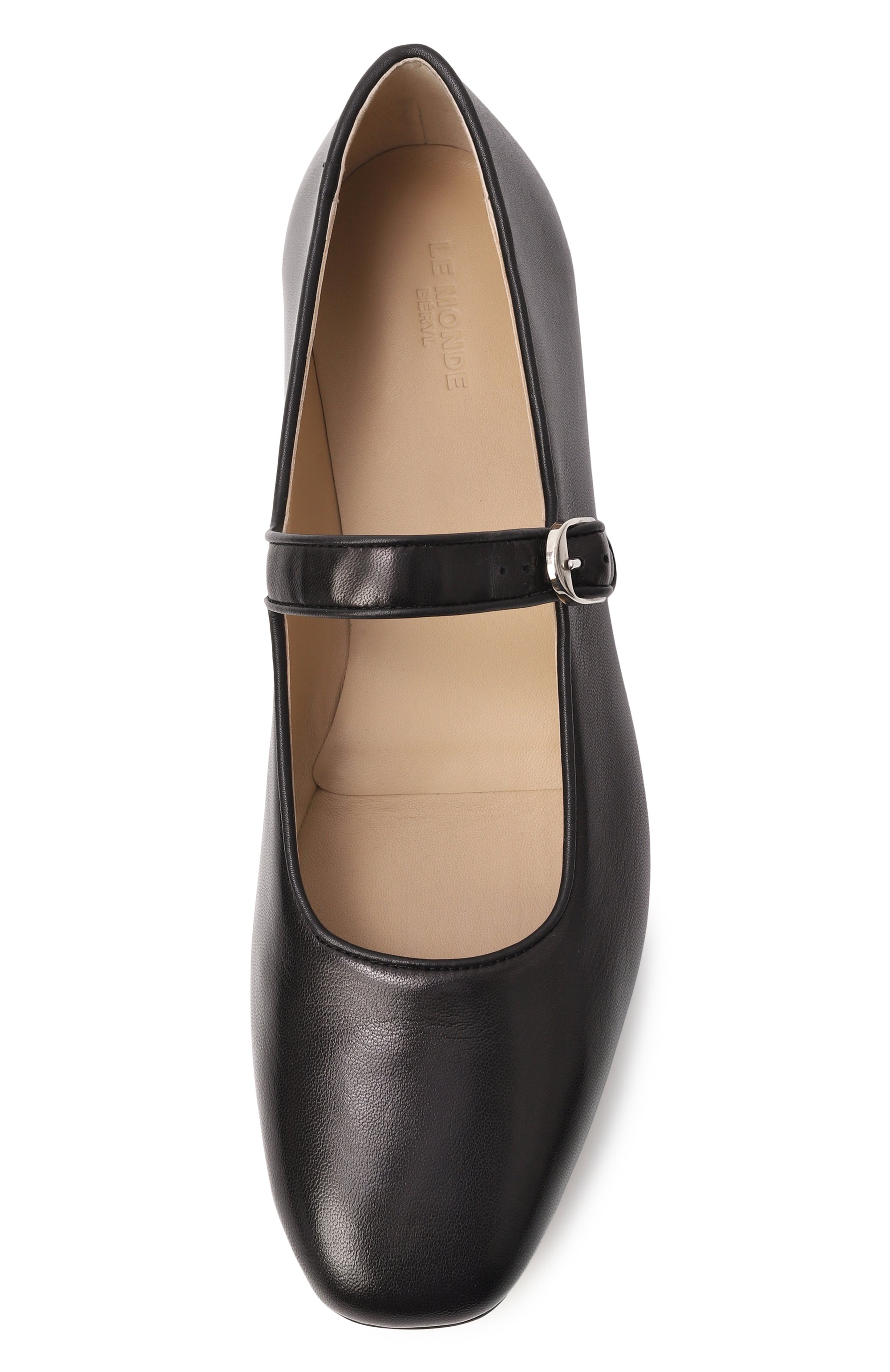 Кожаные балетки mary jane LE MONDE BERYL, арт. MJM-LEA-BLA, фото 6