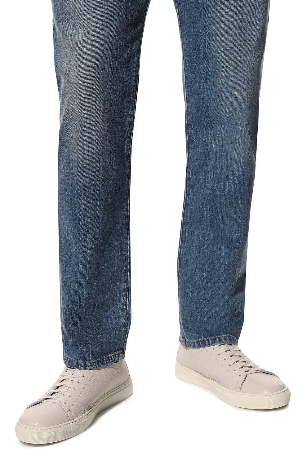 Кожаные кеды H`D`S`N BARACCO белого цвета по цене 51800 руб., арт. BYR0N.0*, фото 3 Кожаные кеды H`D`S`N BARACCO, арт. BYR0N.0*, фото 3