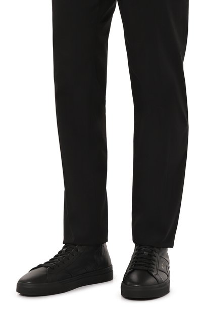 Кожаные кеды gloria SANTONI, арт. MBGG21932NE0PATF, фото 3