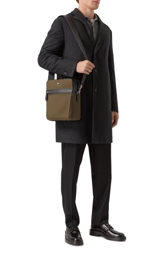 Сумка Silvio Rubeus Milano CR0SSB0DY MEDIUM/CALFSKIN GRAN PRIX+CANVAS AMAZZ0N Хаки  CR0SSB0DY MEDIUM/CALFSKIN GRAN PRIX+CANVAS AMAZZ0N Фото 7