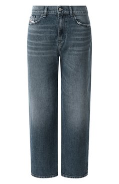 Женские джинсы DIESEL синего цвета, арт. A03618/007Y7 | Фото 1 (Драгоценные камни: Проставлено; Материал сплава: Проставлено; Длина (брюки, джинсы): Стандартные; Детали: Делаве; Силуэт Ж (брюки и джинсы): Прямые; Материал внешний: Деним, Хлопок; Кросс-КТ: Деним; Стили: Кэжуэл)