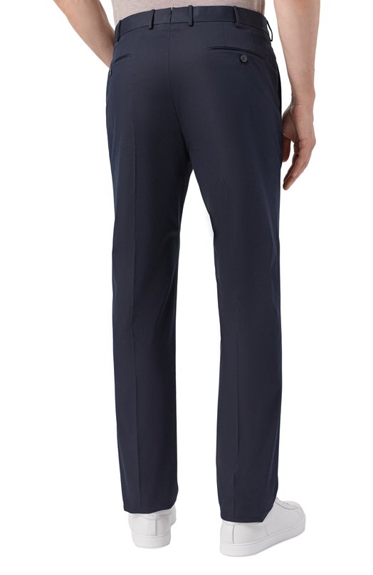 Хлопковые брюки Zegna 77TB12/915F06A9 Синий  77TB12/915F06A9 Фото 4