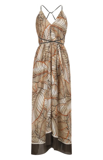 Женское шелковое платье BRUNELLO CUCINELLI, арт. MP938AFS61