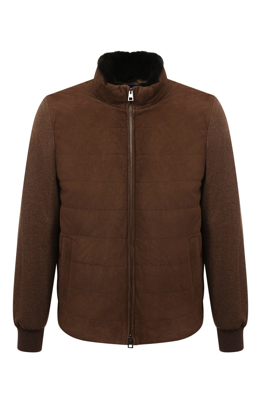 Комбинированная куртка с воротником из нутрии ANDREA CAMPAGNA, арт. 24U108, фото 1