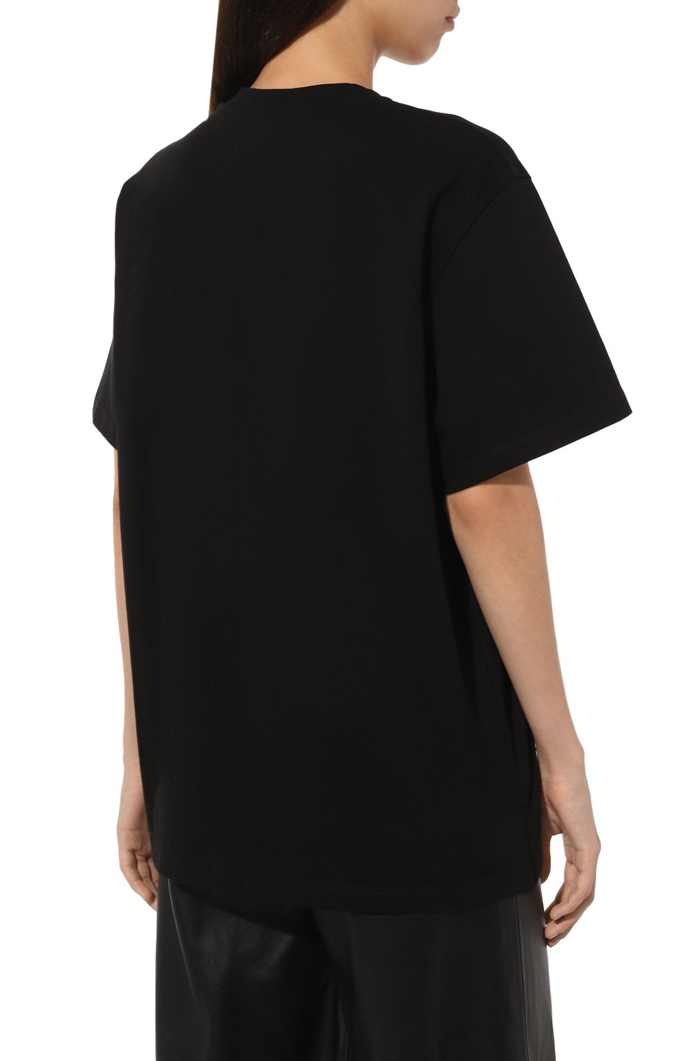 Хлопковая футболка STELLA MCCARTNEY черного цвета по цене 33900 руб., арт. 6J0158/3SPY48, фото 4 Хлопковая футболка STELLA MCCARTNEY, арт. 6J0158/3SPY48, фото 4