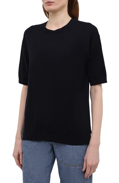 Хлопковая футболка THEORY темно-синего цвета по цене 19950 руб., арт. L0214713, фото 3 Хлопковая футболка THEORY, арт. L0214713, фото 3