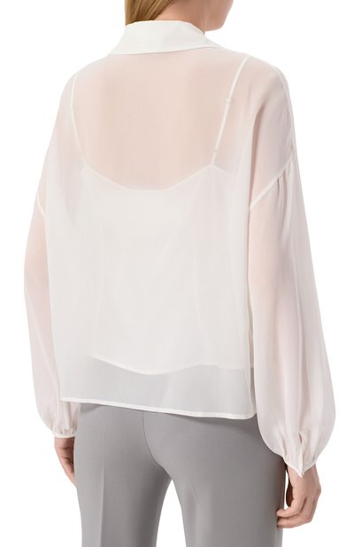 Шелковая блузка MAX MARA STUDIO, арт. VALDAI, фото 4