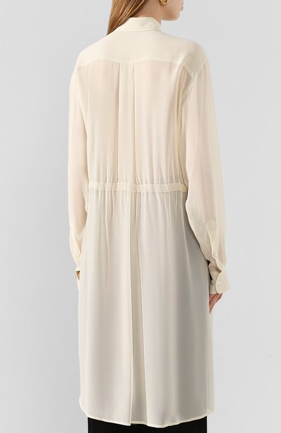 Платье из вискозы DRIES VAN NOTEN кремового цвета по цене 92950 руб., арт. 201-11079-9300, фото 4 Платье из вискозы DRIES VAN NOTEN, арт. 201-11079-9300, фото 4