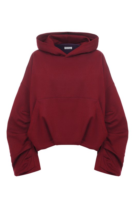 Хлопковое худи Dries Van Noten 011128-2611-374 Бордовый 011128-2611-374
